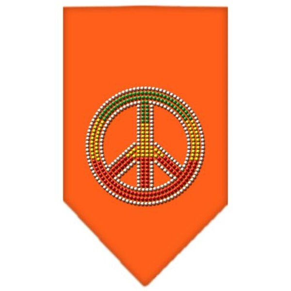 Unconditional Love Rasta Peace Rhinestone Bandana Orange Small UN760784